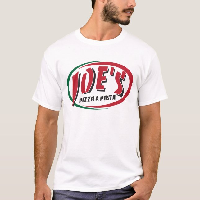 T-shirt A pizza & a massa de Joe (Frente)