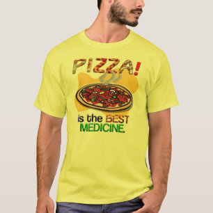 T-shirt A pizza é a melhor medicina