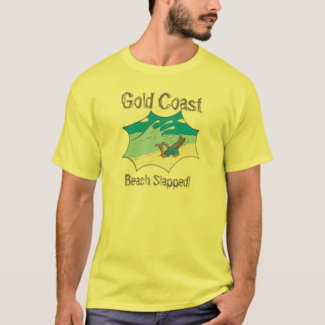 T-shirt A praia de Gold Coast golpeou o Wipeout do (Frente)