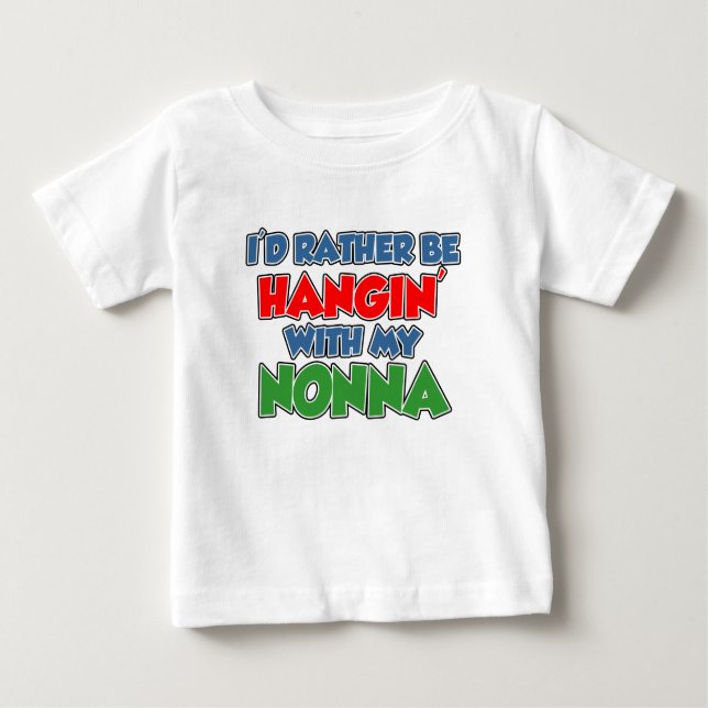 T-shirt A preferencialmente esteja pendurando com Nonna (Frente)
