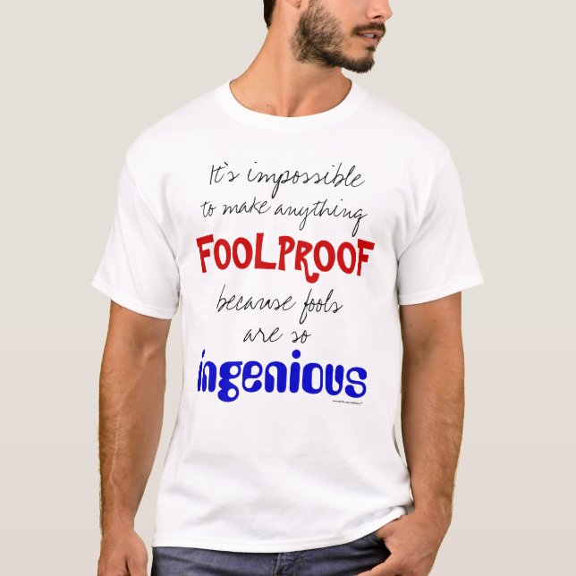 T-shirt à prova de idiotas (Frente)