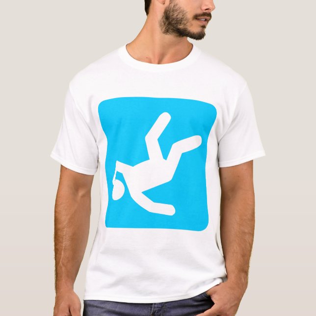 T-shirt A Queda do Homem - Azul Céu (Frente)