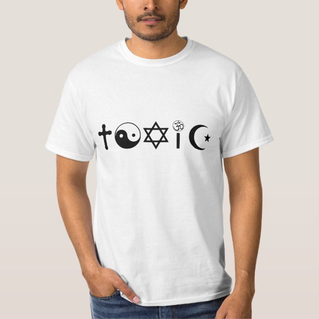 T-shirt A religião é Freethinker tóxico (Frente)