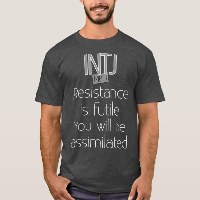 T-shirt A resistência de INTJ é inútil (Frente)