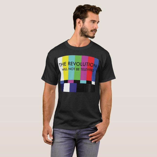 T-shirt A revolução com para não televised (Frente Completa)