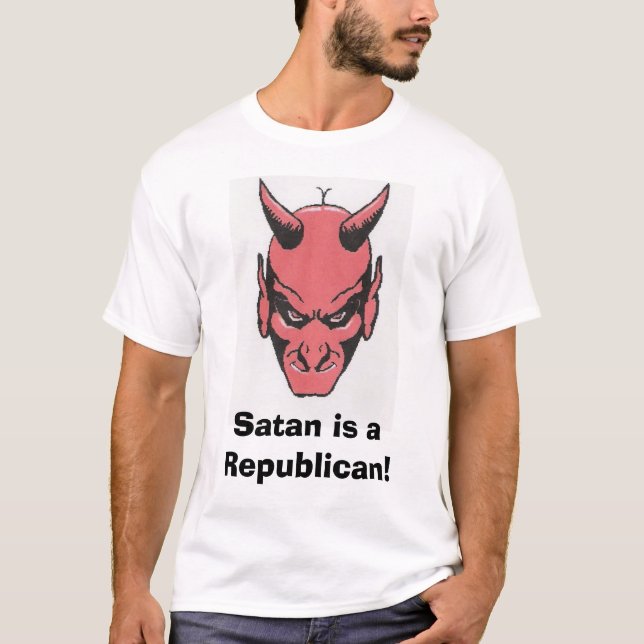 T-shirt A satã é um republicano! (Frente)