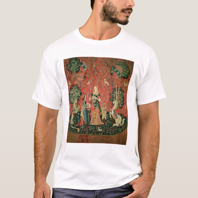 T-shirt A senhora e o unicórnio: 'Smell (Frente)
