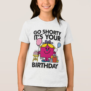 T-shirt A senhorita pequena Aniversário vai a versão 3