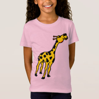 T-shirt a T-camisa cabida girafa da menina