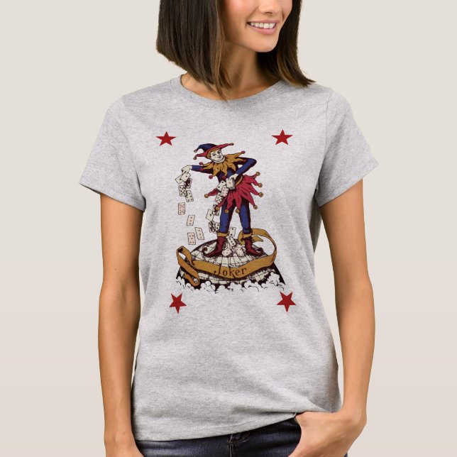 T-shirt A T-Camisa das mulheres do palhaço (Frente)