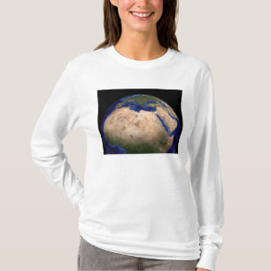 T-shirt A terra de mármore azul 3 da próxima geração