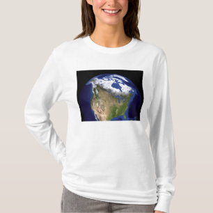 T-shirt A terra de mármore azul 5 da próxima geração