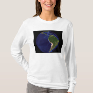 T-shirt A terra de mármore azul 8 da próxima geração