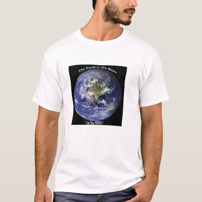 T-shirt A Terra é 75% de água (Frente)