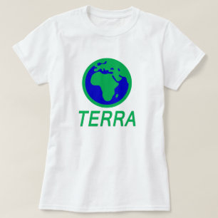 T-shirt A terra e o texto: Terra no Galician
