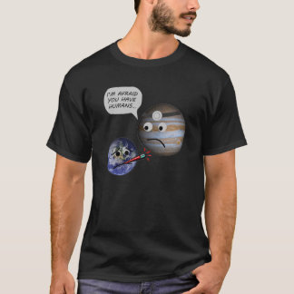T-shirt A terra obtem diagnosticada com seres humanos