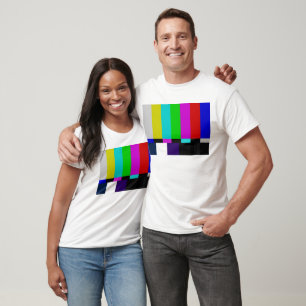 T-shirt A tevê barra o teste da cor