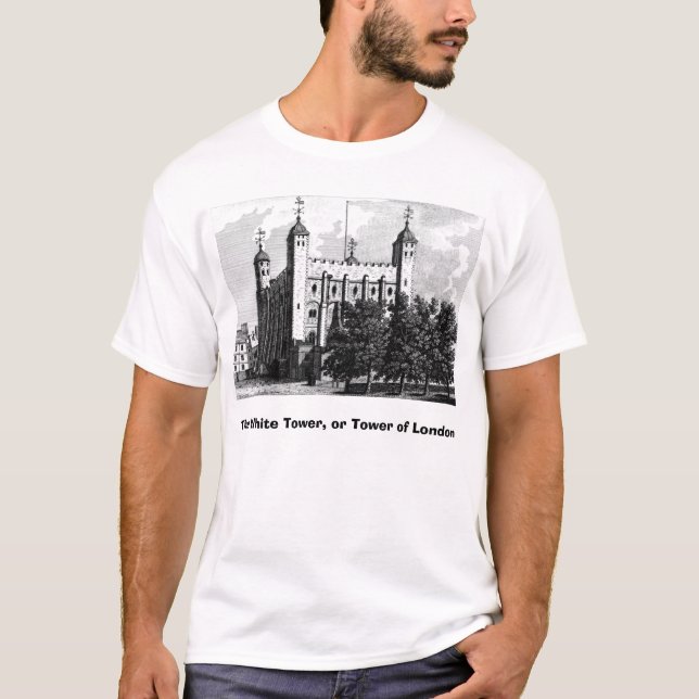 T-shirt A torre branca, ou torre de Londres (Frente)