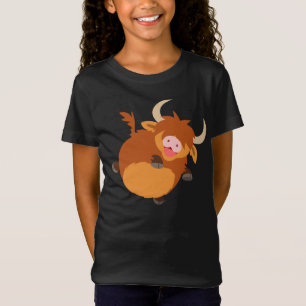 T-shirt A vaca de flutuação bonito das montanhas dos