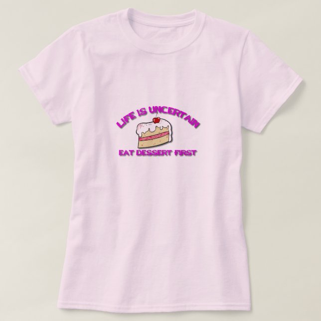 T-shirt A vida é incerta (Frente do Design)