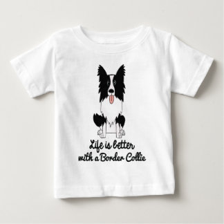 T-shirt A vida é melhor com border collie