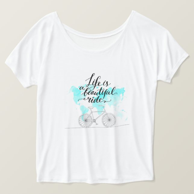 T-shirt A Vida É Um Belo Azul (Frente do Design)