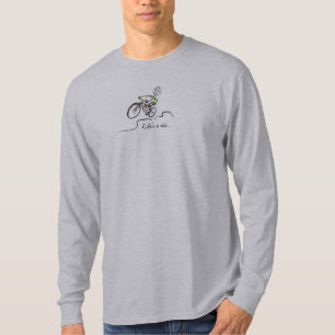 T-shirt A vida é uma cara do motociclista da montanha do