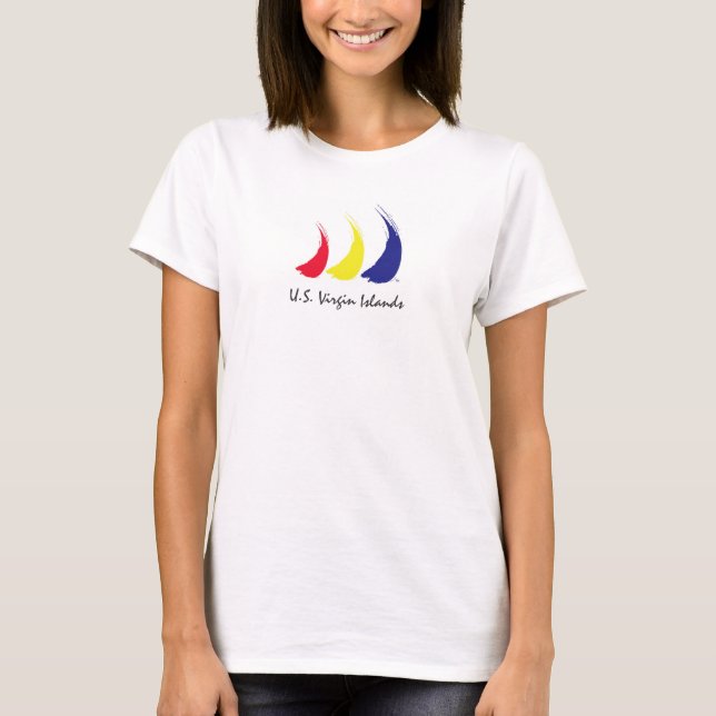 T-shirt A vida é uma Ilhas Virgens Breeze®_Paint-The-Wind_ (Frente)