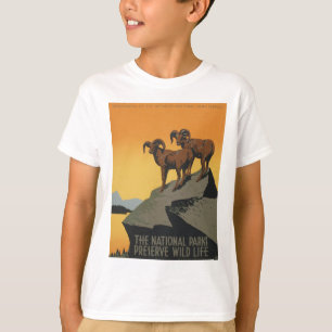 T-shirt A vida selvagem da conserva dos parques nacionais