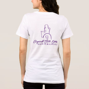 T-shirt AAOH com inscrição roxa