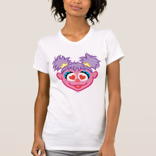 T-shirt Abby Sorrindo Rosto com Olhos em Forma de Coração