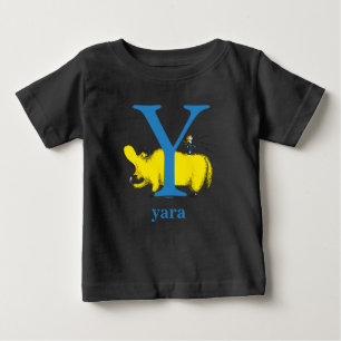 T-shirt ABC do Dr. Seuss: Letra Y - Azul Adicione seu no