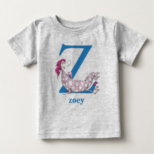 T-shirt ABC do Dr. Seuss: Letra Z - Azul Adicione seu No