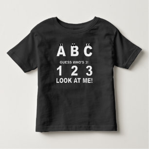 T-shirt ABC Olha quem tem 3 Impressão