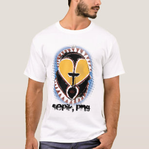 T-shirt abelam-cinzeladura, Sepik, png
