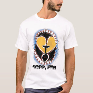 T-shirt abelam-cinzeladura, Sepik, png