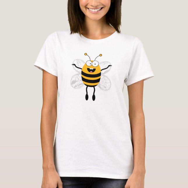 T-shirt Abelha de Cartoon (Frente)