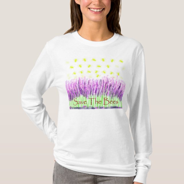 T-shirt Abelhas da lavanda (Frente)