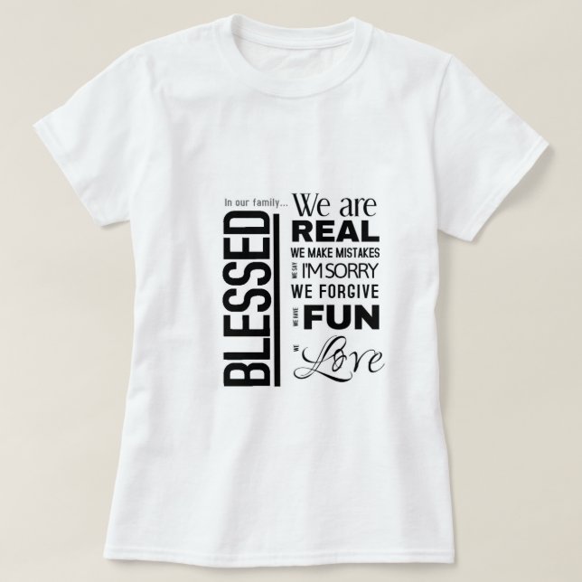 T-shirt Abençoado (Frente do Design)