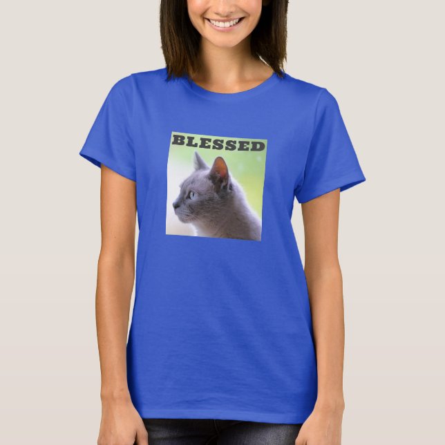 T-Shirt abençoado (escuro) (Frente)