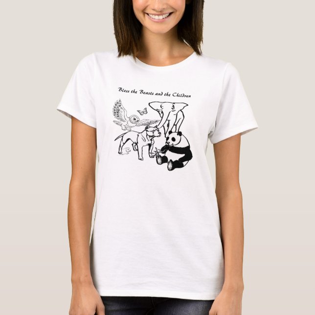T-shirt Abençoe os animais (Frente)