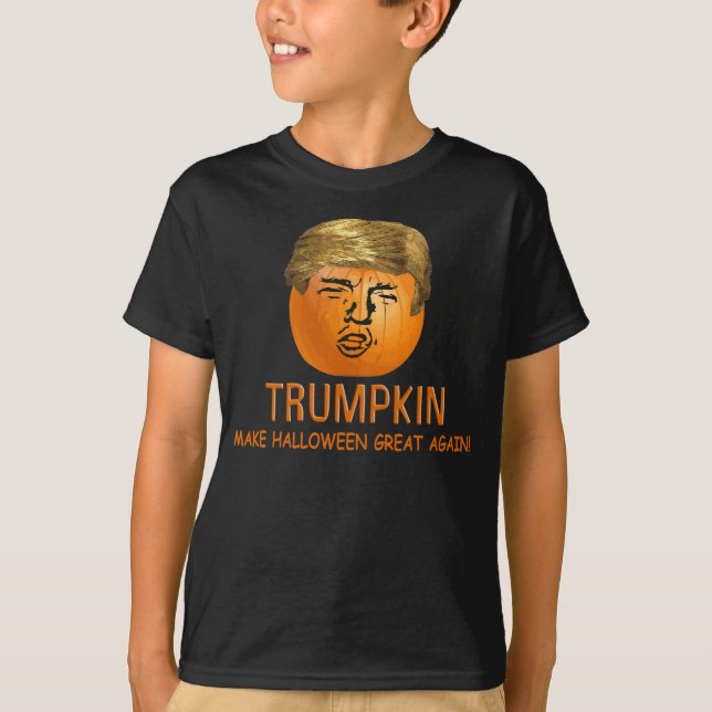 T-shirt Abóbora engraçada do Dia das Bruxas Trumpkin do (Frente)