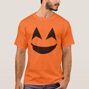 T-shirt Abóbora parva alaranjada de Jack O'Lantern da cara