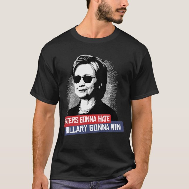 T-SHIRT ABORRECEDORES QUE VÃO DIAR HILLARY QUE VAI GANHAR (Frente)