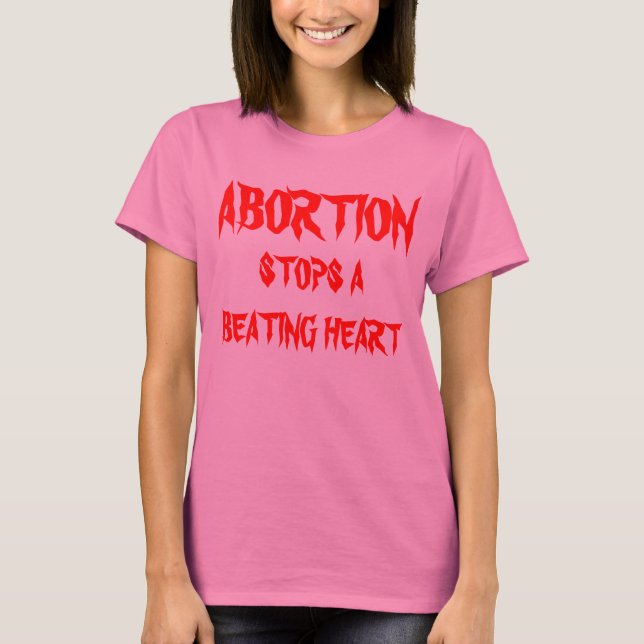 T-SHIRT ABORTO PARA UM CORAÇÃO BATENTE (Frente)