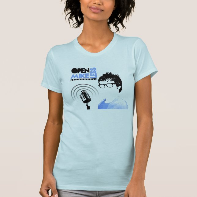 T-shirt Abra mulheres azuis do Tshirt de Mikeless com (Frente)