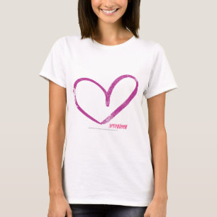 T-shirt Abra o roxo do coração