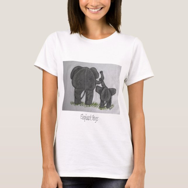 T-shirt Abraços do elefante (Frente)