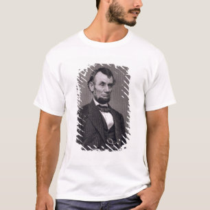 T-shirt Abraham Lincoln, gravado de uma fotografia vai