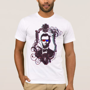 T-shirt Abraham Lincoln nos vidros 3D